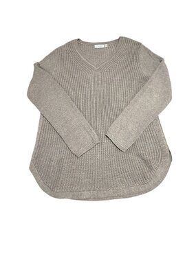 RD Style Women’s Taupe Ribbed Crewneck Sweater Size XL
